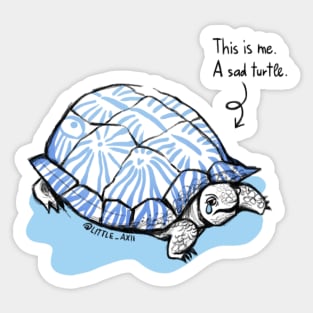 sad turtle Sticker